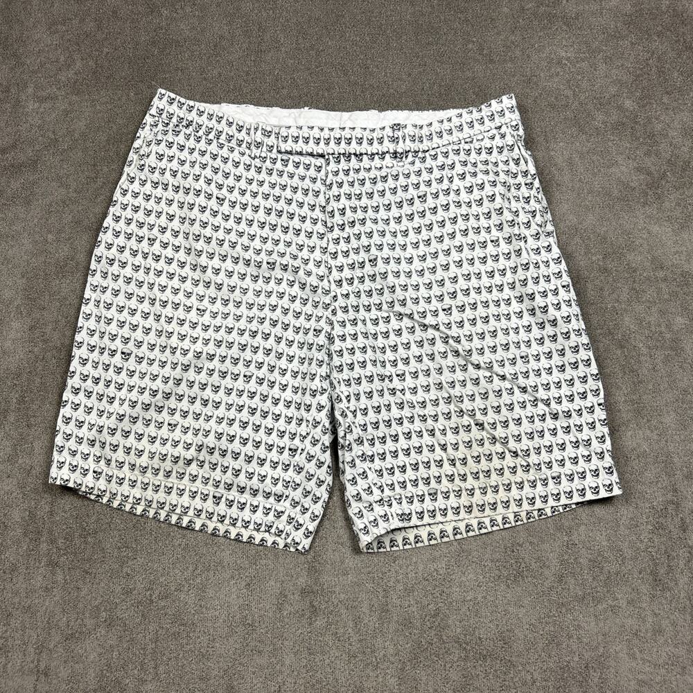 RLX Ralph Lauren Golf Shorts Mens 38 x 9 White Skulls AOP Outdoor Golf Cotton
